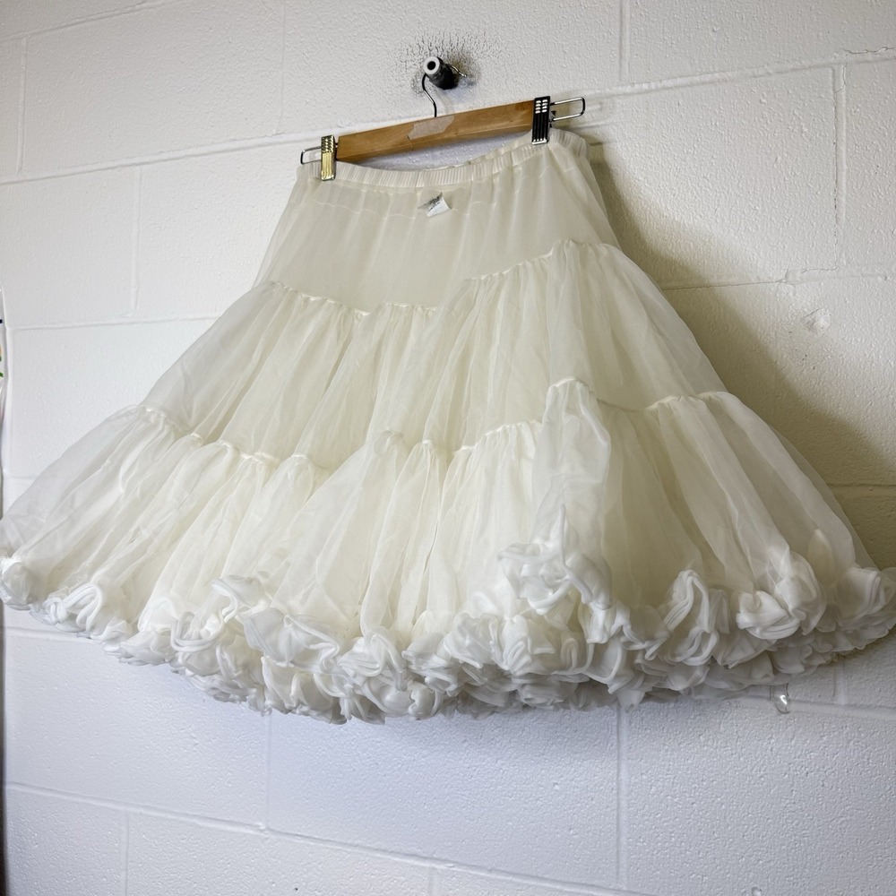 Vtg Partners Please Western Square Dance Petticoat Crinoline L USA Dress Skirt